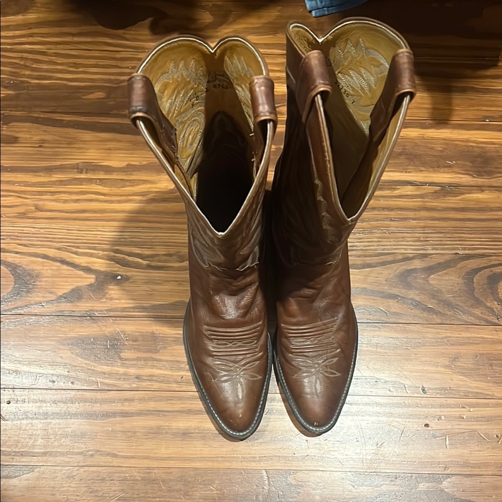 Justin Brown Leather Boots